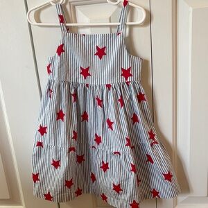 Carter's Blue Striped Dress with Red Stars